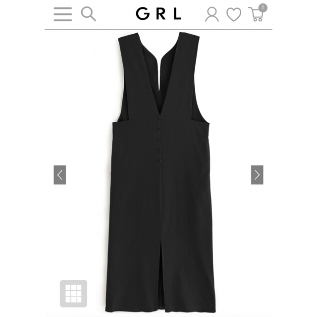 GRL(グレイル)の【新品】GRL/前後2Wayスリットジャンパースカート[al136] レディースのスカート(その他)の商品写真