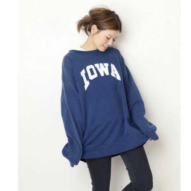 ドゥーズィエムクラス IOWA vintage スウェット ネイビー