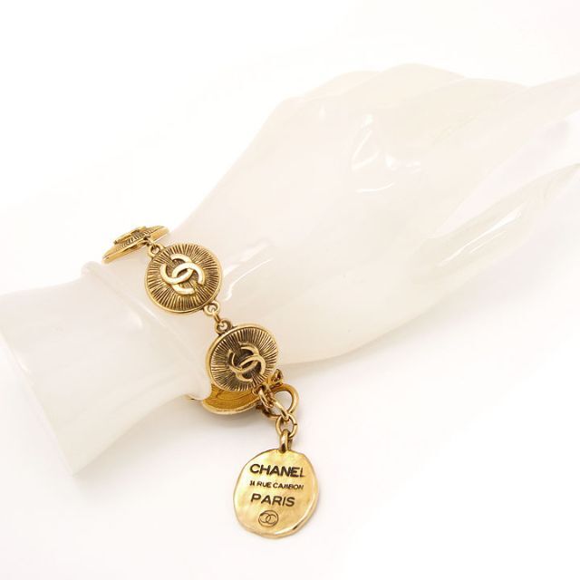 CHANEL - 良品 シャネル ブレスレット カンボン CAMBON coco GP