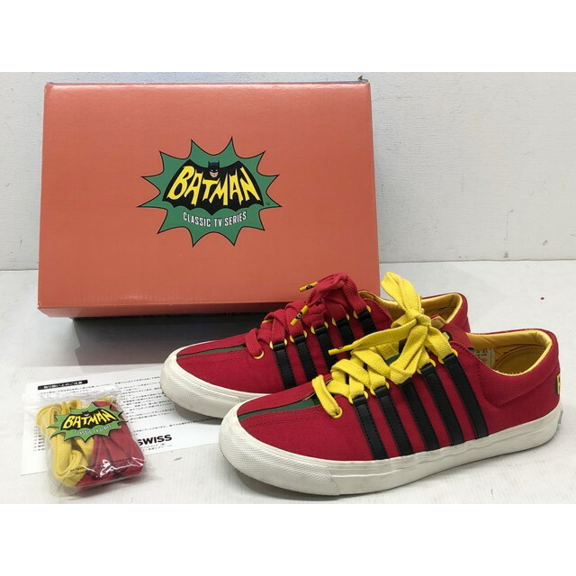 K-SWISS(ケースイス)の【送料無料】K・SWISS(ケースイス) SURFNTURF × BATMAN 80TH コラボ スニーカー / 06764-653-M 25.5cm 【中古】【007】 メンズの靴/シューズ(スニーカー)の商品写真