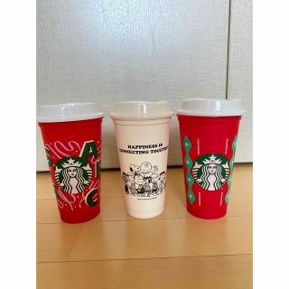 スターバックスコーヒー(Starbucks Coffee)のスターバックス　スヌーピー   ホリデークリスマス　リユーザブル　カップ　④(容器)