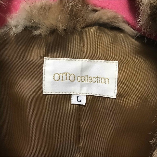 oggi otto(オッジィオット)のオットー　OTTO COLLECTIONラビットファーコート　Lサイズ　アウター レディースのジャケット/アウター(毛皮/ファーコート)の商品写真