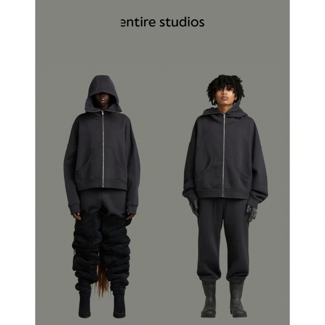 entire studios full zip hoodie tar S