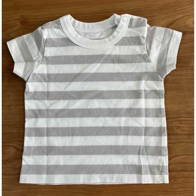 MUJI (無印良品)(ムジルシリョウヒン)の無印　ボーダーTシャツ　3枚セット　70 キッズ/ベビー/マタニティのベビー服(~85cm)(Ｔシャツ)の商品写真