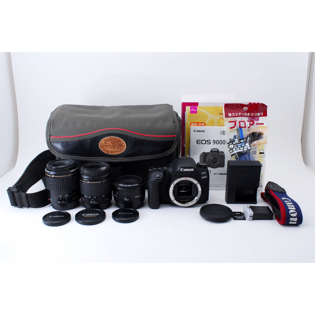 品質一番の 保証付き Canon EOS 9000D 標準望遠単焦点トリプルレンズ