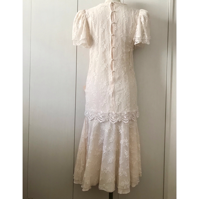 ヴィンテージ　レース　80’s Pink Lace Dress ドレス　ピンク