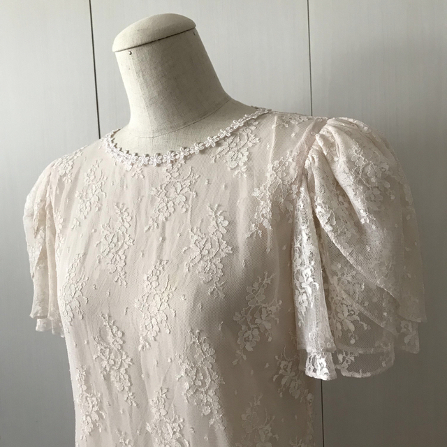 ヴィンテージ レース 80’s Pink Lace Dress ドレス ピンク 3