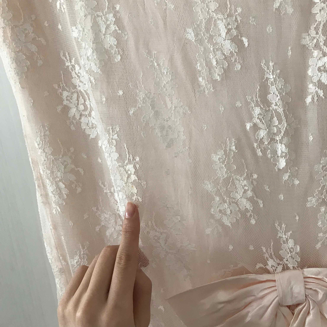 ヴィンテージ レース 80’s Pink Lace Dress ドレス ピンク