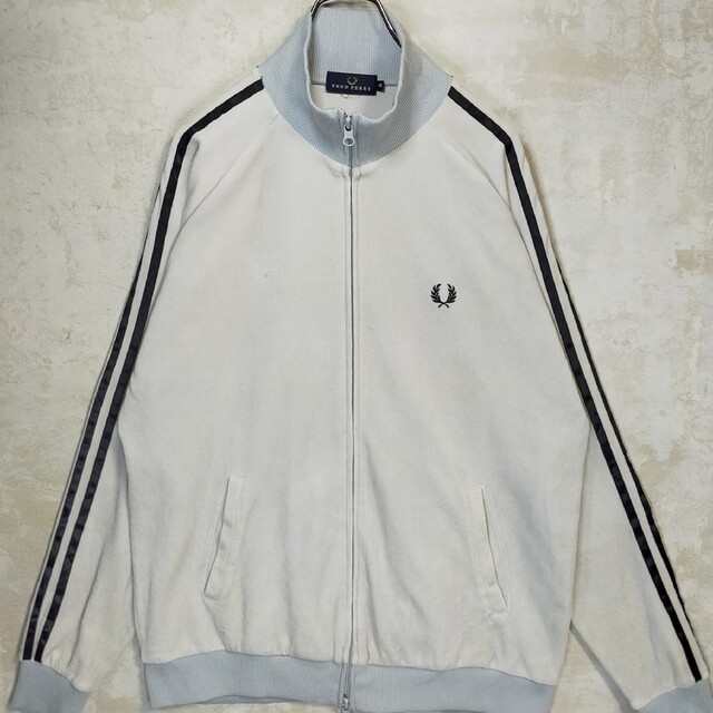 90s FRED PERRY（フレッドペリー）トラックジャケット/L/ホワイト