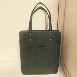 ズッカ(ZUCCa)のzucca フェルトトートバッグ　モスグリーン　【美品】(トートバッグ)