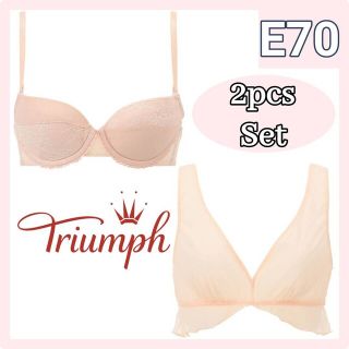 トリンプ(Triumph)のTriumph 3/4カップブラ＆ハーフトップ E70 Pink(ブラ)