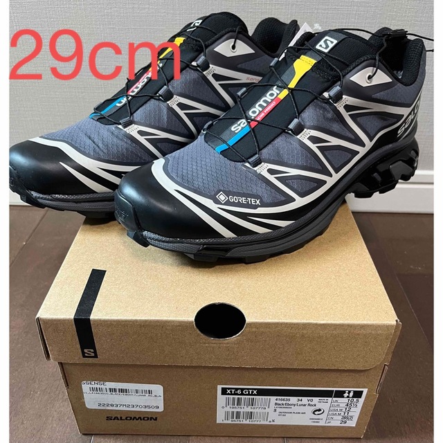 29cm salomon サロモンxt-6 gtx gore-tex black