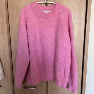 ザラ(ZARA)の【美品】アルパカ混22AWピンクセーター(ニット/セーター)