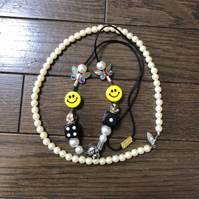 KAPITAL(キャピタル)のSalute サルーテ Smiley Pearl Necklace オマケ付き メンズのアクセサリー(ネックレス)の商品写真