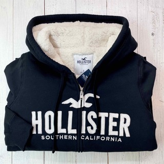 ホリスター(Hollister)のスーパーソフト！ふわもこ♡裏ボア/あったか/パーカー【XS】ホリスター/黒(パーカー)
