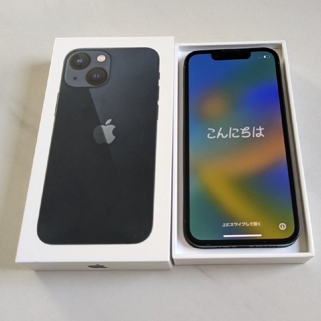 iphone13mini128ギガ　衝撃吸収フィルム　シムロック解除（黒）