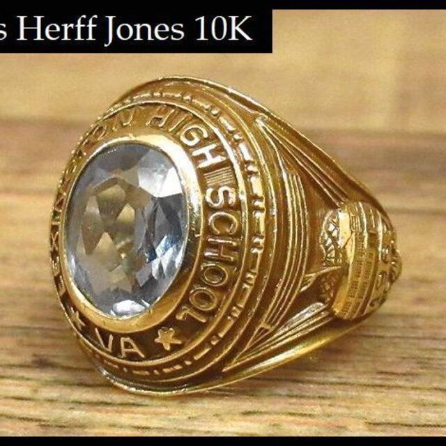 sakura様専用　1967年 HERFF JONES 10K カレッジ リング メンズのアクセサリー(リング(指輪))の商品写真