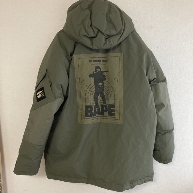 A BATHING APE(アベイシングエイプ)のA BATHING APE® × ALPHA INDUSTRIES  2XL メンズのジャケット/アウター(ダウンジャケット)の商品写真