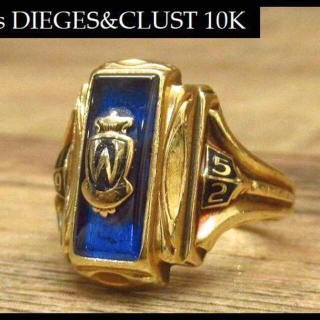 1952 DIEGES&CLUST 10K ヘリテイジ カレッジ リング 12号 【在庫あり