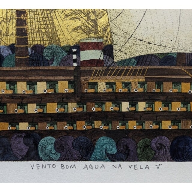 額付 坪内好子「VENTO BOM,AGUA NA VELA Ⅴ」作家直筆サイン www.cinema.sk