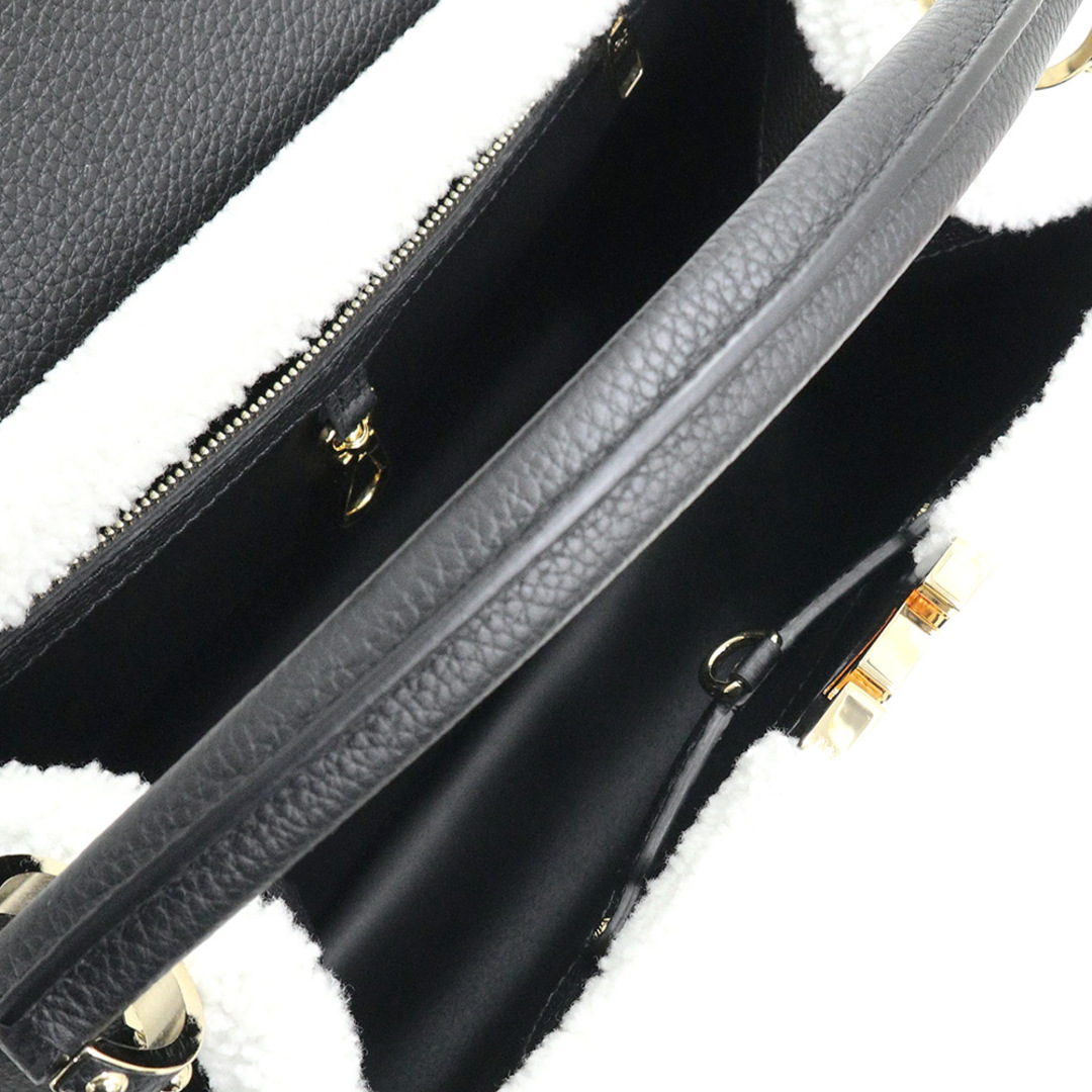 ルイ ヴィトン LOUIS VUITTON カプシーヌ MM 2way ハンド ショルダー バッグ トリヨンレザー ブラック レッド RFID VLP 90210950