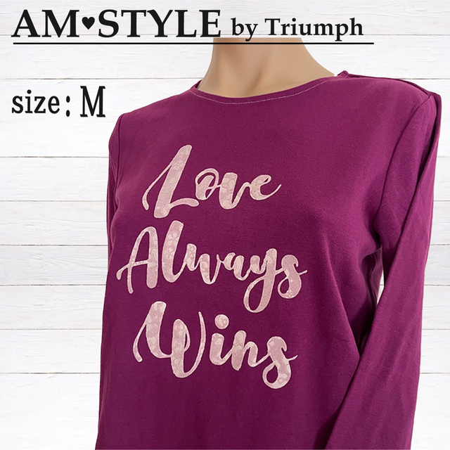 AMO'S STYLE(アモスタイル)の【未使用品 タグ付き】AMOSTYLE アモスタイル 長袖Tシャツ　長T  M レディースのトップス(Tシャツ(長袖/七分))の商品写真