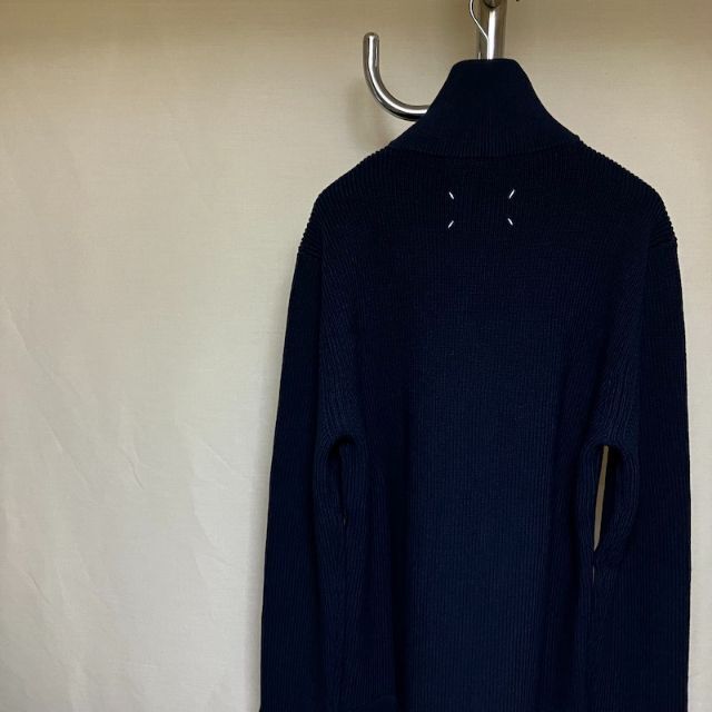 新品 XL 22aw マルジェラ ドライバーズニット 紺 4082 【期間限定!最