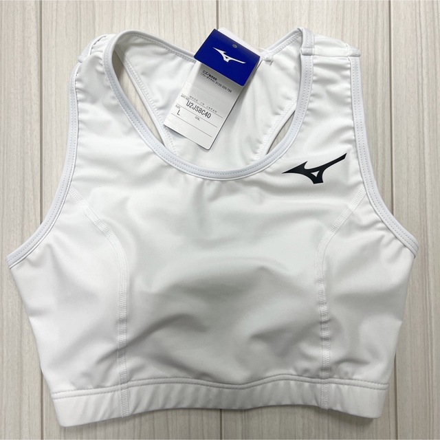 ミズノ 女子陸上ユニフォーム上下セット Lサイズ ホワイト×グレー 新品