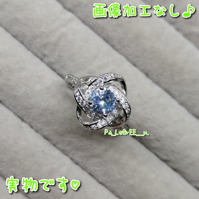 指輪結婚指輪　婚約指輪　シンプル　モアサナイト　s925　18k プラチナb人気 レディースのアクセサリー(リング(指輪))の商品写真