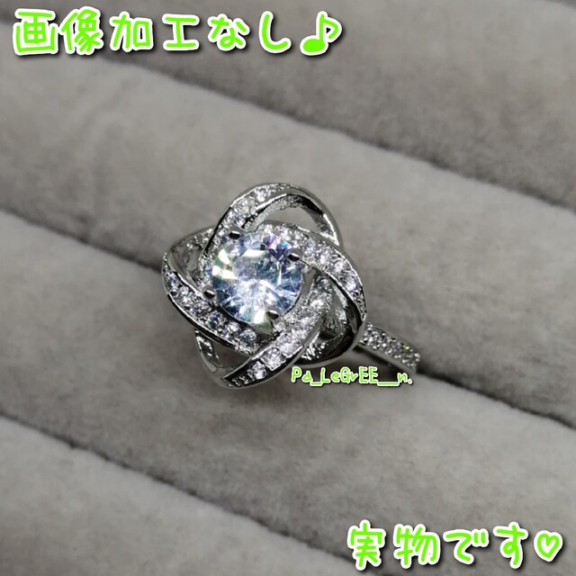 指輪結婚指輪　婚約指輪　シンプル　モアサナイト　s925　18k プラチナb人気 レディースのアクセサリー(リング(指輪))の商品写真