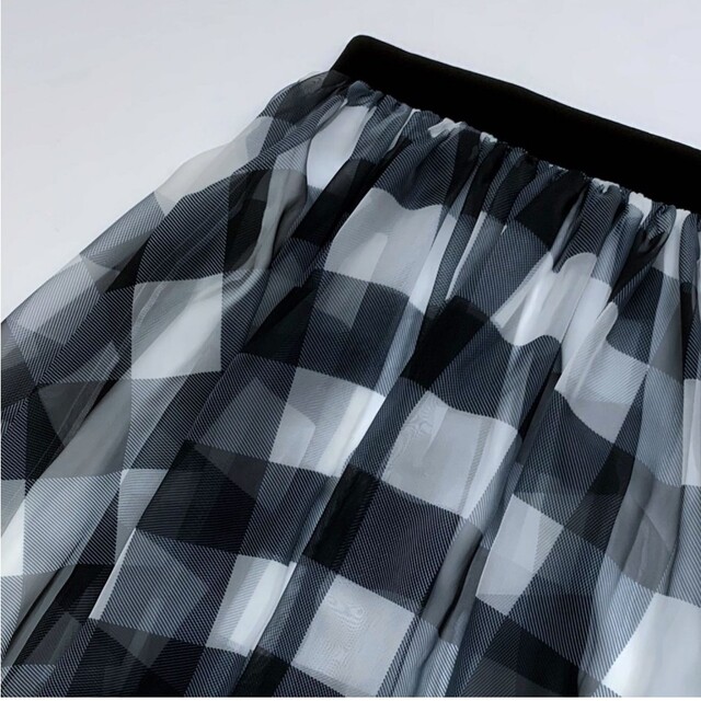 クリスマスファッション SHE Tokyo Audrey gingham 34 シフォン 超分量