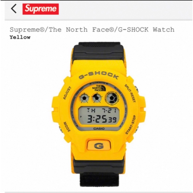 Yellow公式オンライン購入Supreme®/The North Face®/G-SHOCK Watch