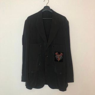 ヨウジヤマモトプールオム(Yohji Yamamoto POUR HOMME)のyohjiyamamotopour homme 21AW シルクデシンジャケット(テーラードジャケット)