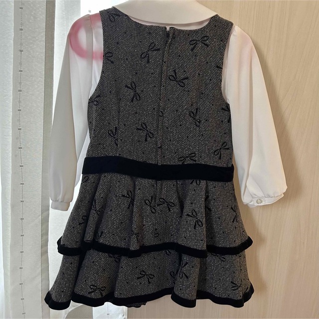 美品 110 フォーマル ワンピース ブラウス のセット キッズ/ベビー/マタニティのキッズ服女の子用(90cm~)(ドレス/フォーマル)の商品写真