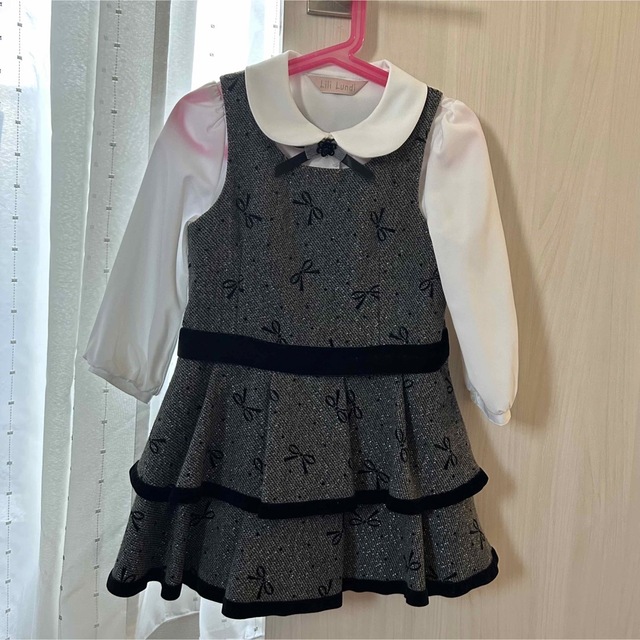 美品 110 フォーマル ワンピース ブラウス のセット キッズ/ベビー/マタニティのキッズ服女の子用(90cm~)(ドレス/フォーマル)の商品写真