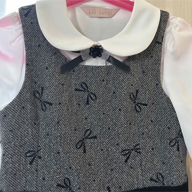 美品 110 フォーマル ワンピース ブラウス のセット キッズ/ベビー/マタニティのキッズ服女の子用(90cm~)(ドレス/フォーマル)の商品写真