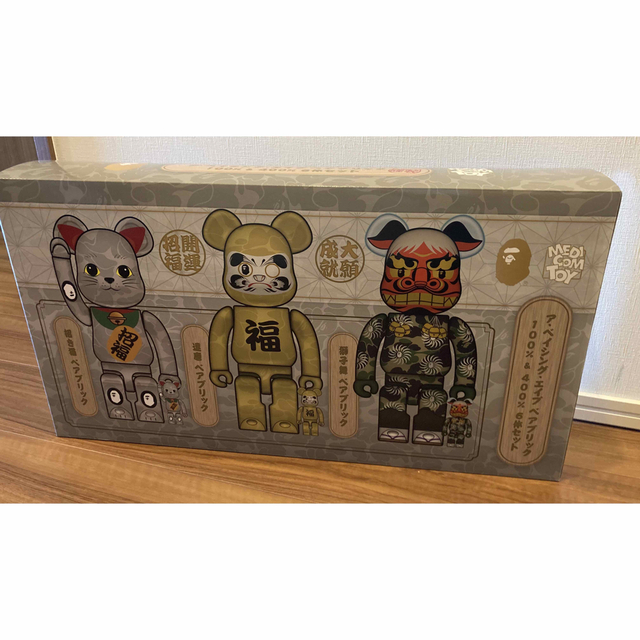 上品なスタイル BE@RBRICK - BE@RBRICK BAPE 招き猫 銀/達磨 金/獅子舞