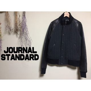 ジャーナルスタンダード(JOURNAL STANDARD)のジャーナルスタンダード　レザー スタジャン　袖　牛革　中綿　size M(スタジャン)