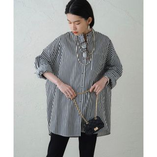 ラウンジドレス(Loungedress)のLoungedress バンドカラーストライプシャツ(シャツ/ブラウス(長袖/七分))