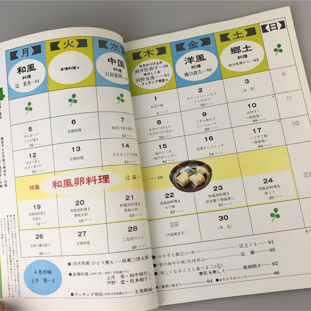 古書 NHKきょうの料理 昭和46年4月号 和風卵料理 レシピ集 家庭料理 エンタメ/ホビーの雑誌(料理/グルメ)の商品写真