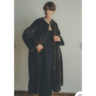 クラネ(CLANE)の専用CLANE NO COLLAR LICO FUR COAT（ brown）(ロングコート)