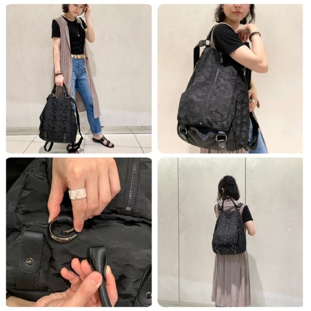 【ear PAPILLONNER】イア パピヨネ ニットスタンプリュック 迷彩柄