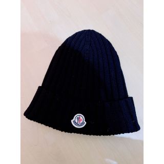 モンクレール(MONCLER)の今季完売品　MONCLER モンクレール　ニット帽　ブラック　黒(ニット帽/ビーニー)