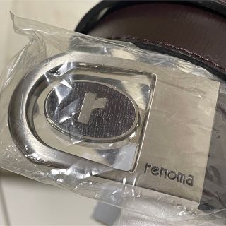 レノマ(RENOMA)の未使用　renoma レノマ　メンズレザーベルト　Rロゴ　シルバーヘッド　(ベルト)