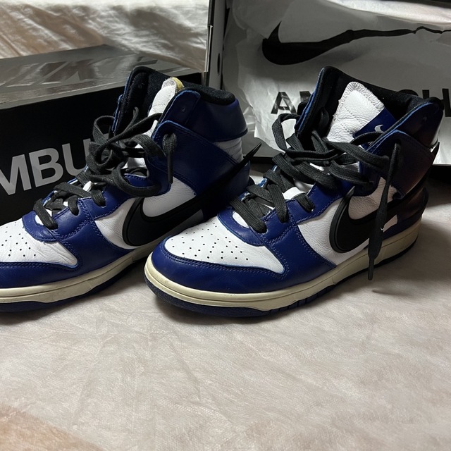 NIKE DUNK HI/AMBUSH ロイヤルブルー