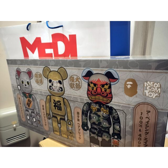 A BATHING APE - BE@RBRICK BAPE® 招き猫銀メッキ 達磨 金メッキ