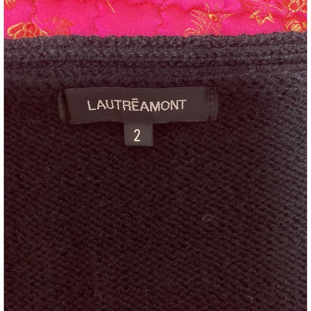 LAUTREAMONT(ロートレアモン)のロートレアモン　ブラックVネックセーター　サイズ2 レディースのトップス(ニット/セーター)の商品写真