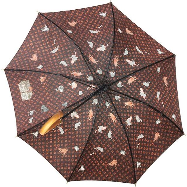 LOUIS VUITTON(ルイヴィトン)のルイヴィトン 傘 雨傘 長傘 雑貨 キャットグラム パラプリュイ 美品 1288 インテリア/住まい/日用品の日用品/生活雑貨/旅行(日用品/生活雑貨)の商品写真