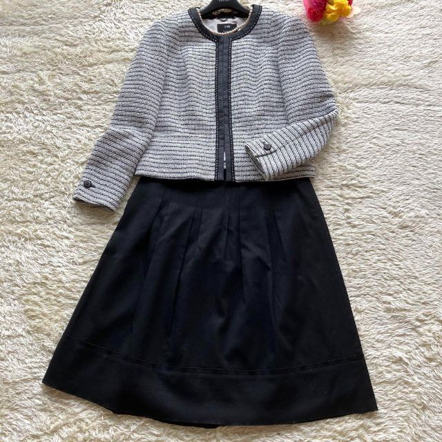 良品✨23区 ラメツイード セットアップ スカートスーツ 38 ママスーツ
