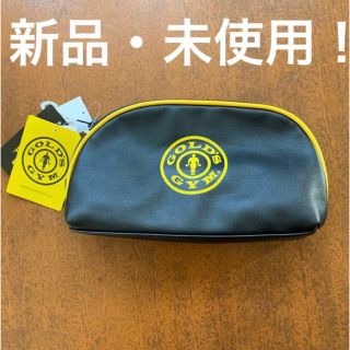 新品！ しまむら ゴールドジム ロゴ ラウンドポーチ  筋肉 マッスル(トレーニング用品)